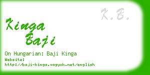 kinga baji business card